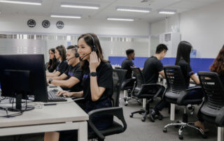 SuperStaff call center agents enjoy working as talks of modern dating trends dominating the office.
