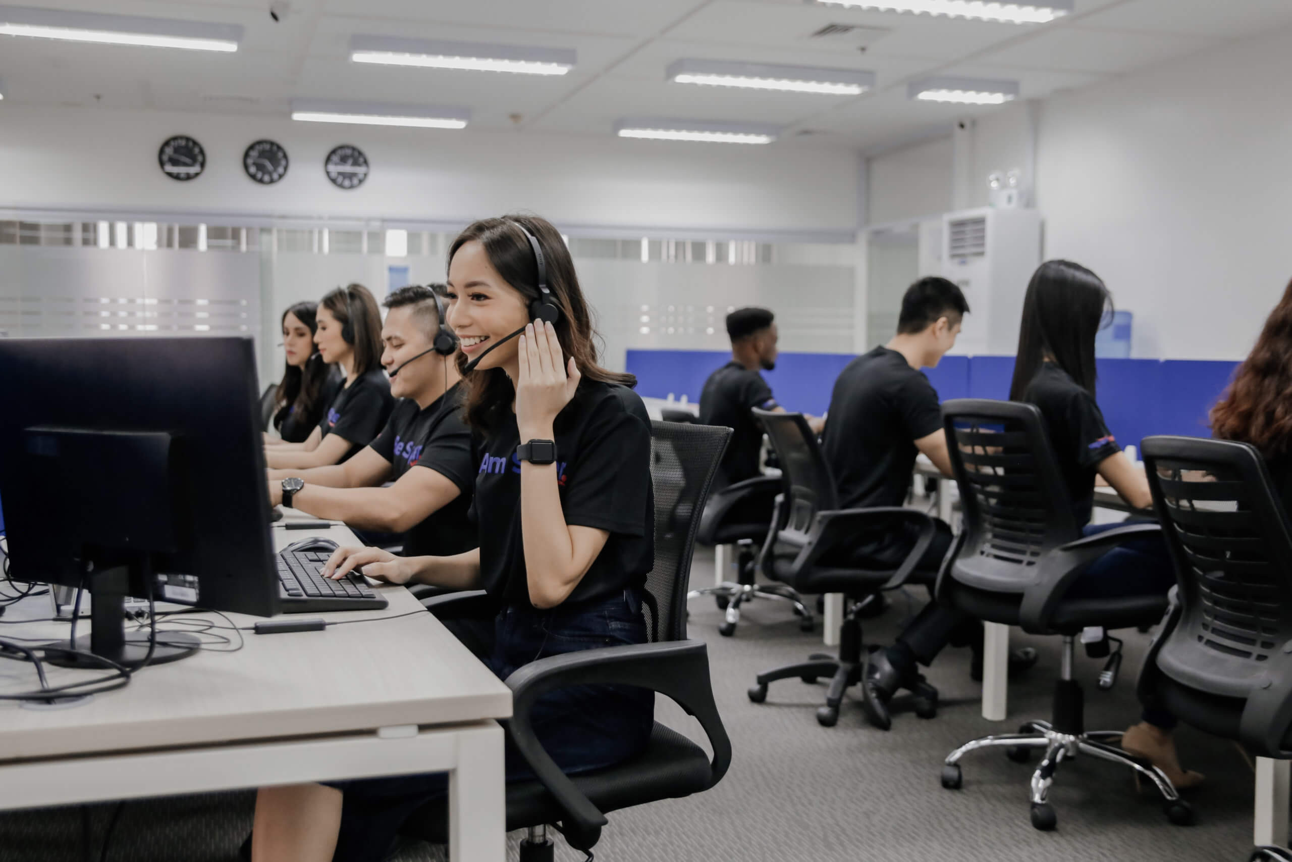 SuperStaff call center agents enjoy working as talks of modern dating trends dominating the office.