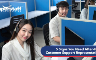SuperStaff customer support representatives are attending to after-hour calls.