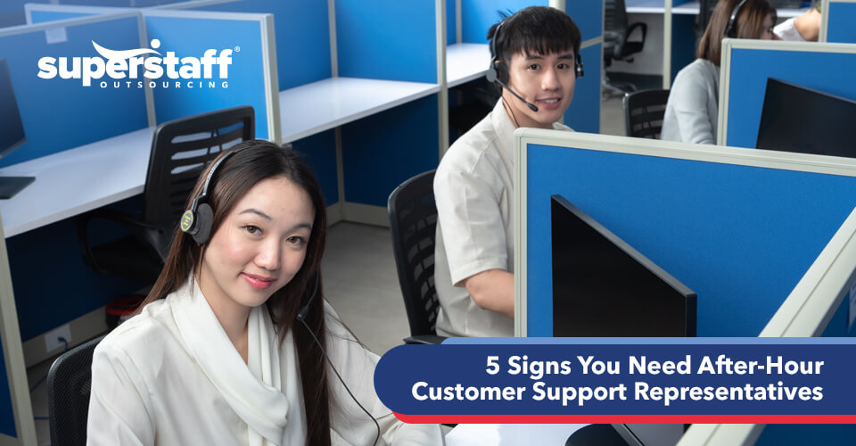 SuperStaff customer support representatives are attending to after-hour calls.