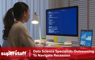 A SuperStaff agent attends to tasks involving data science specialists outsourcing.