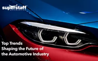 A photo of a car's sleek headlight represent the future of the automotive industry.