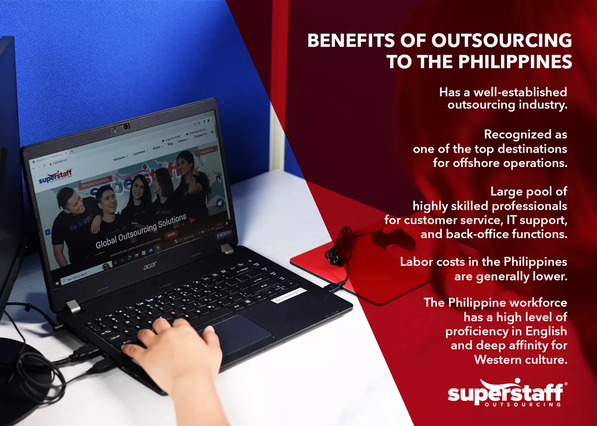 Benefits of outsourcing jobs to the Philippines.