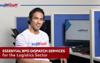 An agent attends to SuperStaff clients for BPO dispatch services.