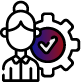 Person and a Settings Background Icon