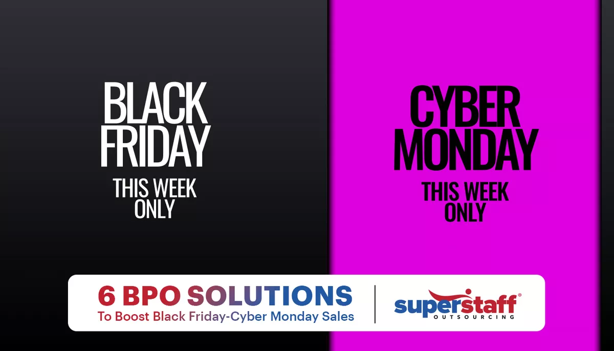 6 BPO Solutions to boost black friday-cyber monday sales banner