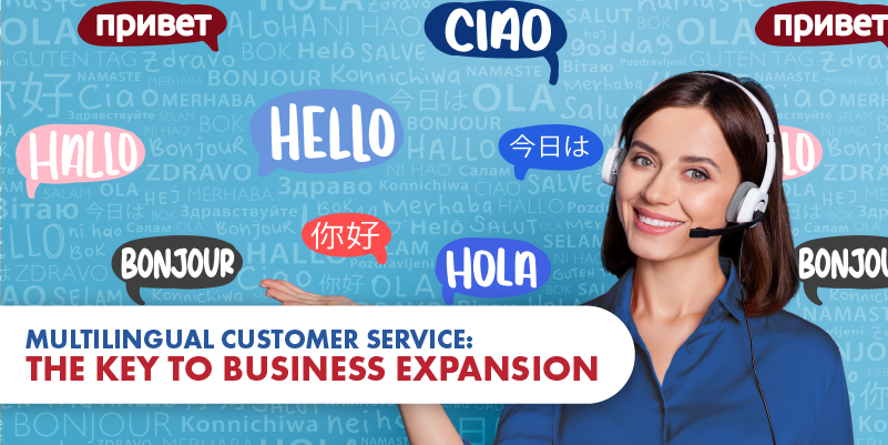 multilingual customer service, business expansion, banner