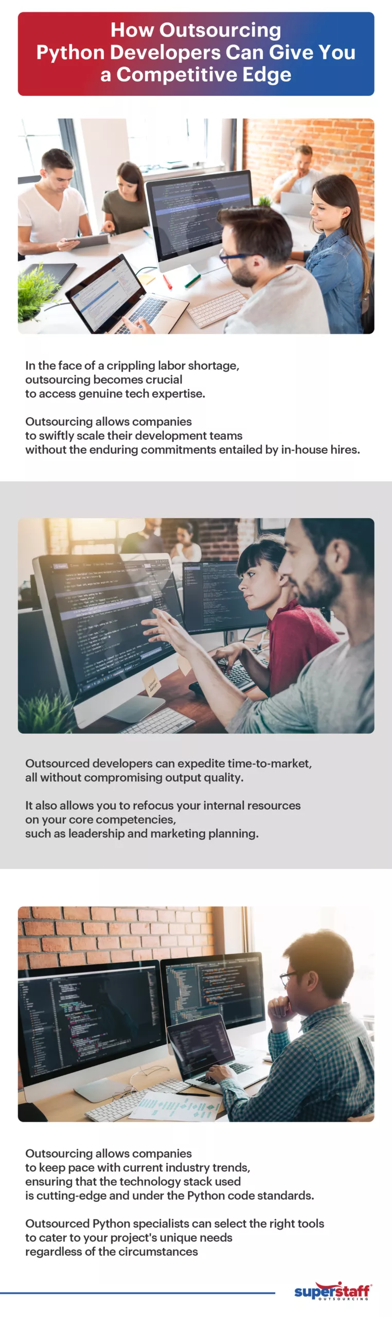 An infographic discussing how outsourced python developers can give your business a competitive advantage.