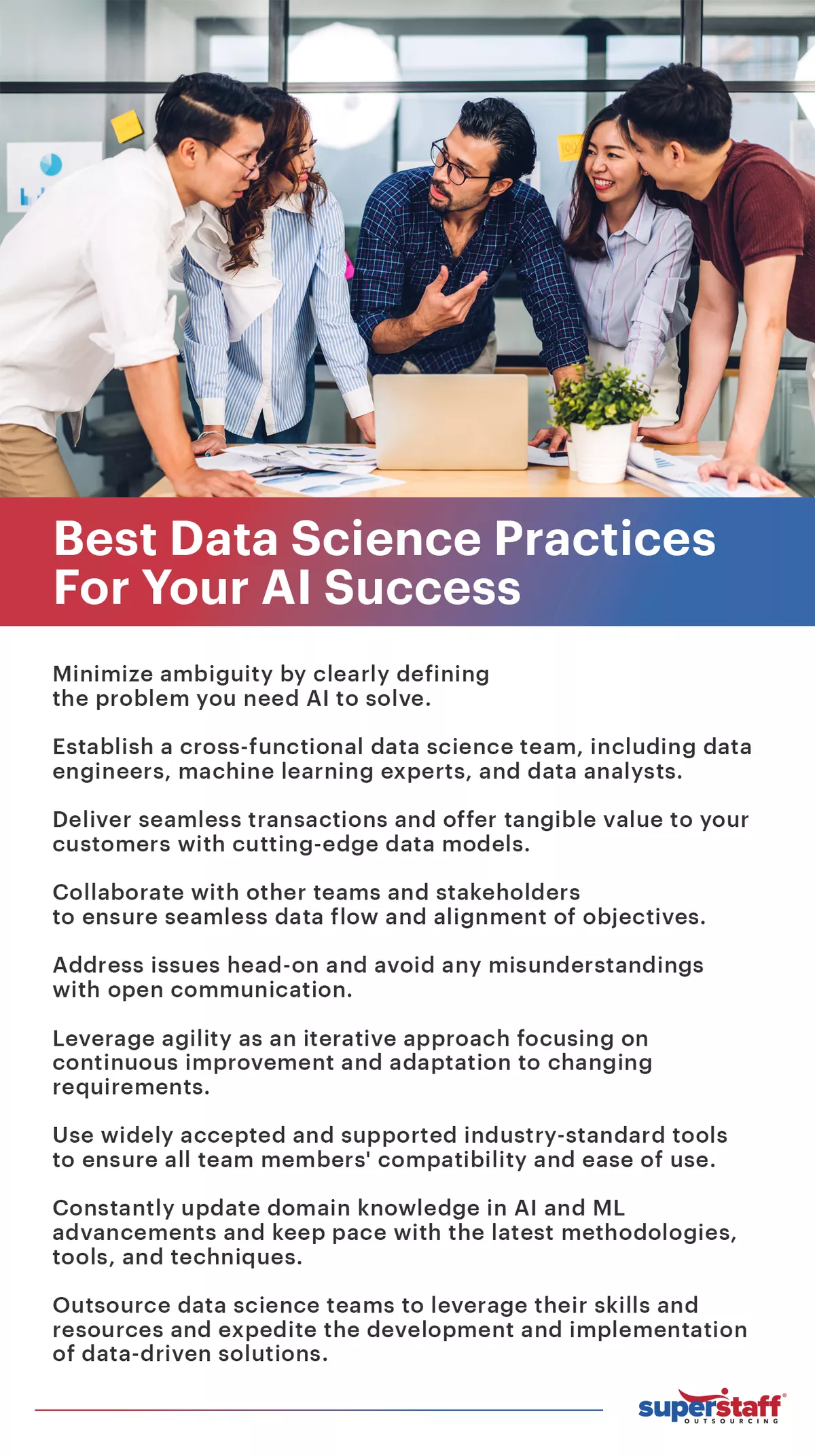 An infographic that discusses the most strategic data scientist practices that can drive your success.