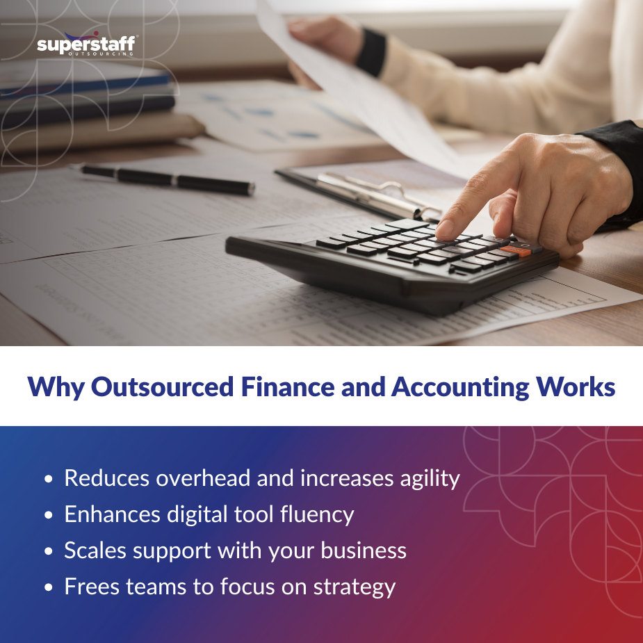 Finance team discussing why outsourced finance and accounting works.