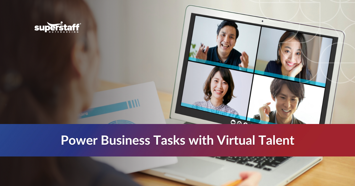 Team meeting on a laptop showcasing diverse individuals collaborating virtually for business tasks.