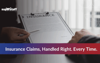 Insurance claims support with signing in the background