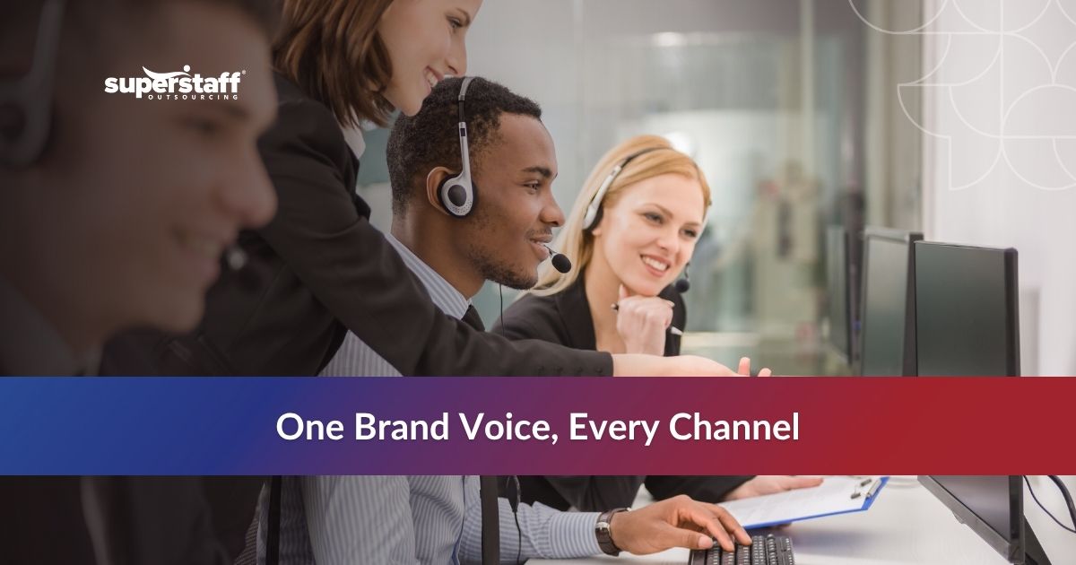 Retail call center outsourcing team managing omnichannel customer support