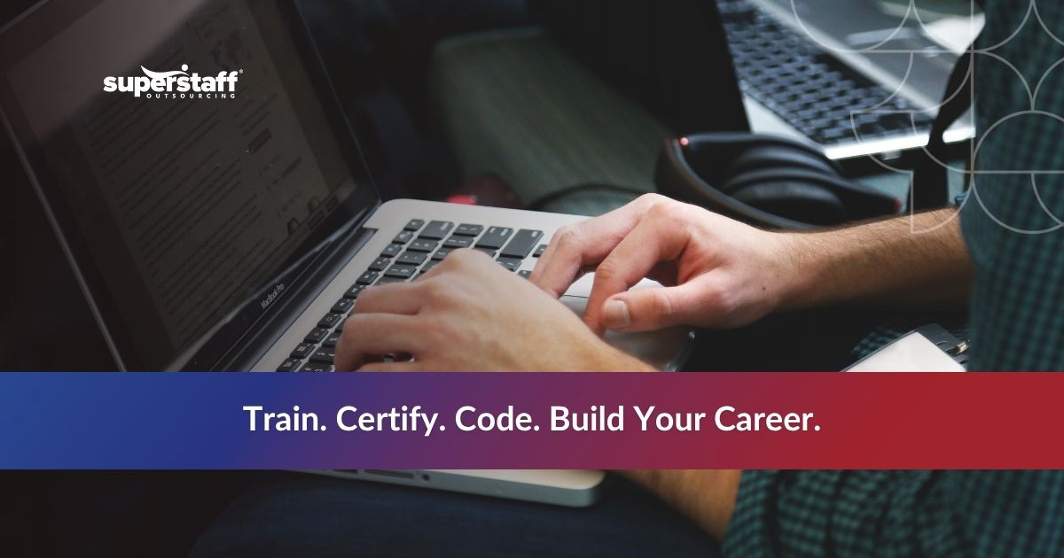 Certified medical coder in the Philippines typing medical codes on a laptop