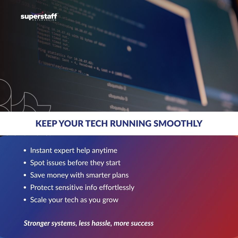 Business IT support services team providing remote tech help
