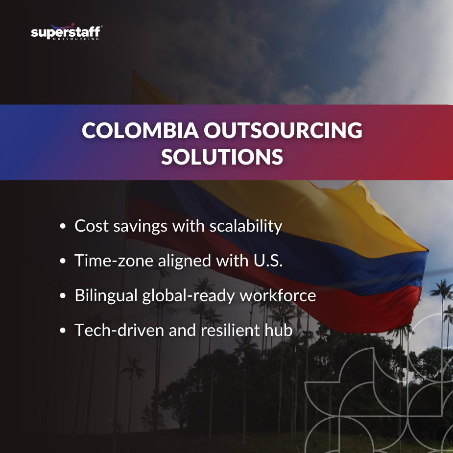 Business team leveraging Colombia outsourcing solutions to enhance efficiency and long-term growth.