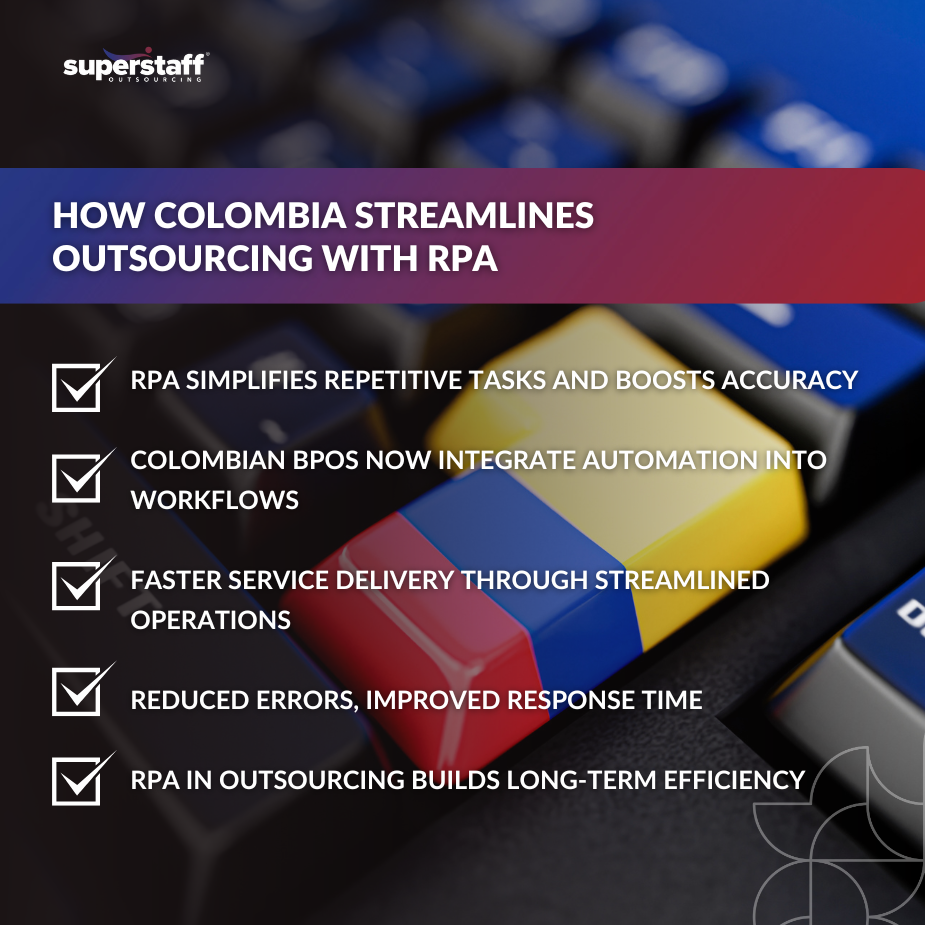 Colombian call center agents working with RPA in outsourcing tools
