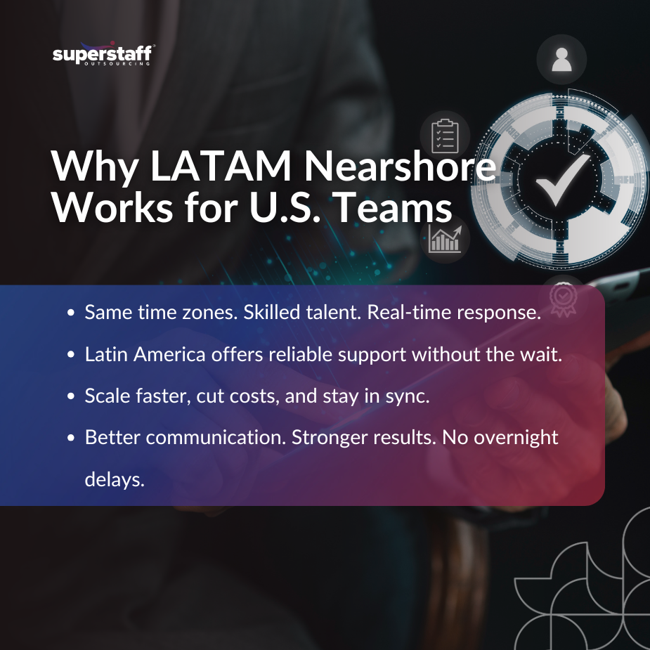 Insights on why LATAM nearshore services benefit U.S. teams with skilled talent and real-time support.