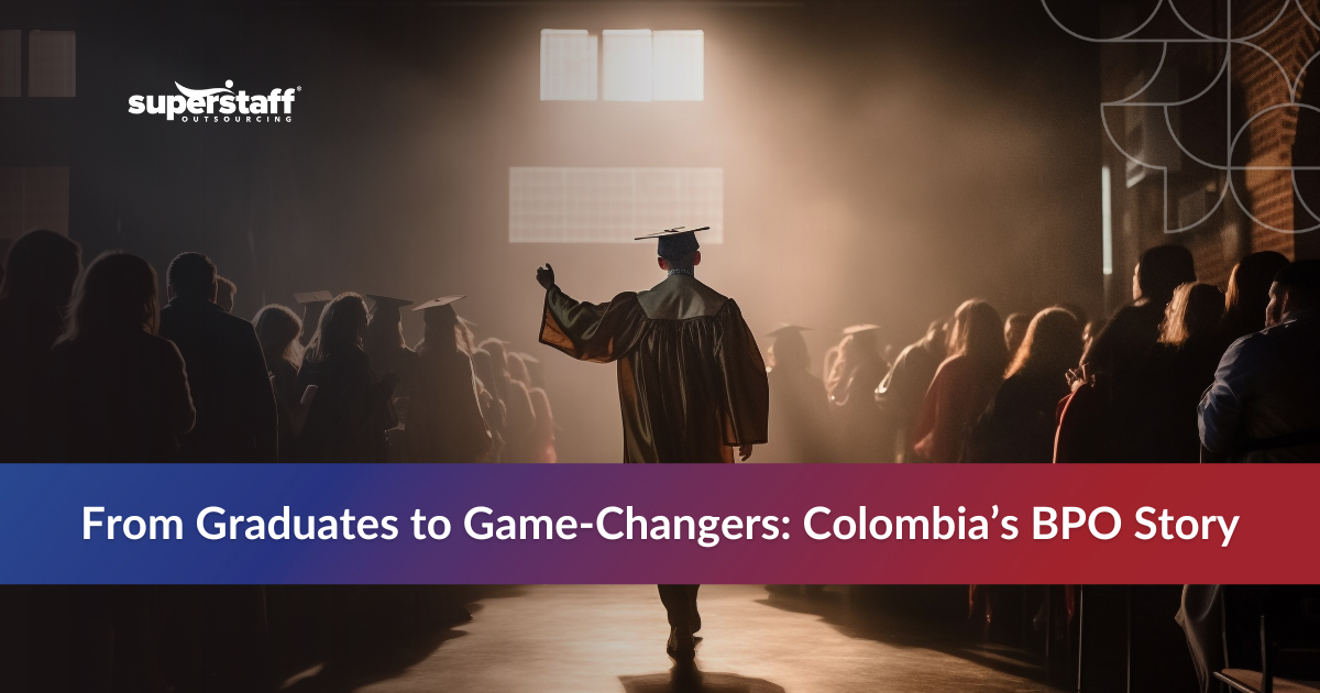 Fresh Colombian graduates entering the workforce through Colombia BPO services, symbolizing career empowerment and global opportunities.