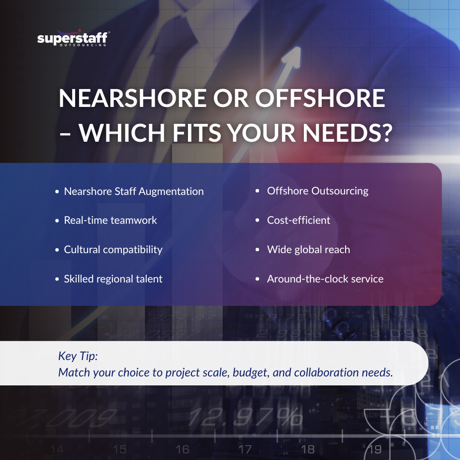 Hand virtually editing a graph, symbolizing nearshore staff augmentation for business growth.