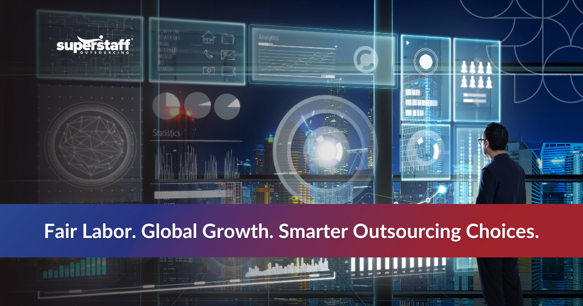 Team working under a fair trade outsourcing model