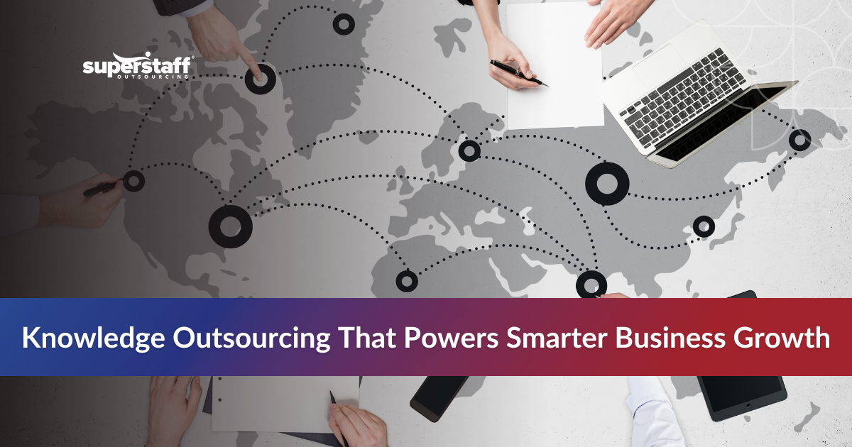 Infographic detailing KPO services, highlighting meaning, focus areas, value, differences from BPO, and outcomes.