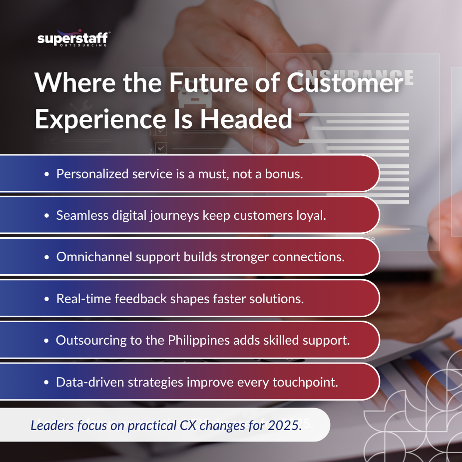 Person using computer with rating icons representing the future of customer experience